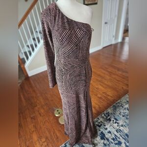 NWT! Maniju Rainbow One Shoulder Formal Dress Large